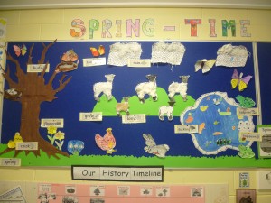 Junior & Seniors created a SUPER Spring-Time display!!!